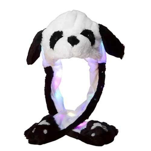 PASLFC Wackelohr Mütze mit Led,Hasenohren Hut Fuer Kinder,Wackelohrenmützen Kinder,Mütze mit Beweglichen Ohren,Mütze mit Wackelohren,Leuchtende Ohren für Weihnachtsfeier Fasching,Karneval & Cosplay von PASLFC