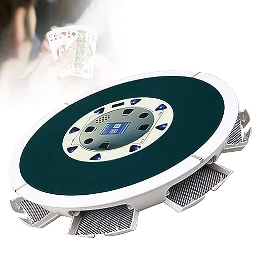 PASPRT Automatischer Spielkartenhändler, Kartenmischer, automatischer Kartenmischer, 2 Decks, geeignet für 2–8 Personen, für Zuhause von PASPRT