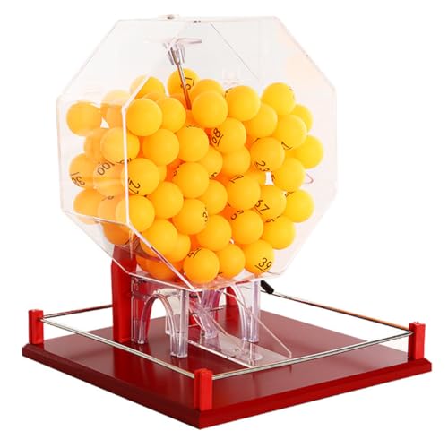 PASPRT Deluxe-Bingo-Set, Bunte Life-Lotteriemaschine, Ballnummernauswahl, inklusive Bingo-Käfig, 50/100 Bälle – ideal für große Gruppen (100balls Numberball) von PASPRT