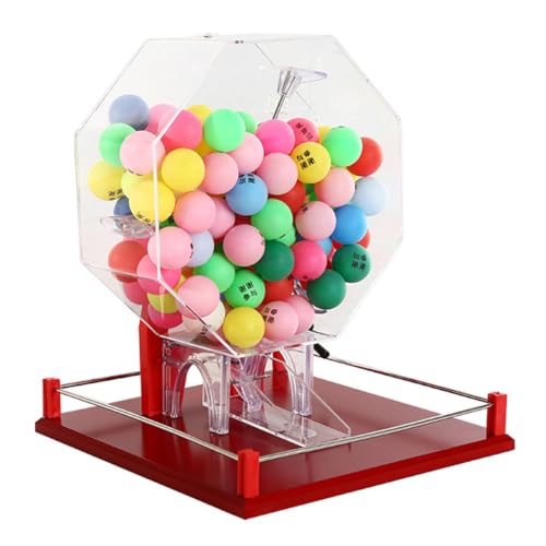 PASPRT Deluxe-Bingo-Set, Bunte Life-Lotteriemaschine, Ballnummernauswahl, inklusive Bingo-Käfig, 50/100 Bälle – ideal für große Gruppen (100balls colorawardball) von PASPRT