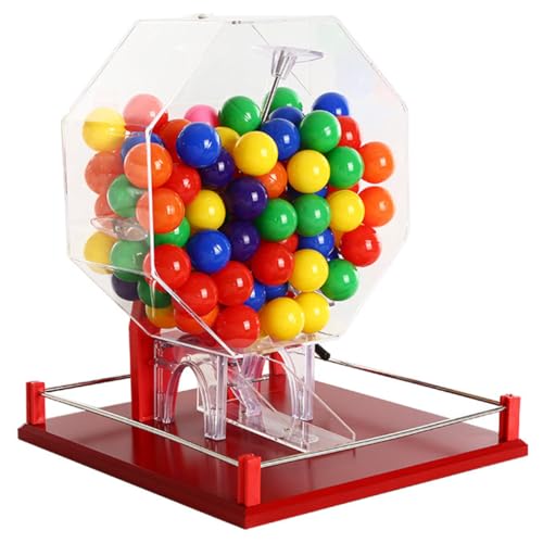 PASPRT Deluxe-Bingo-Set, Bunte Life-Lotteriemaschine, Ballnummernauswahl, inklusive Bingo-Käfig, 50/100 Bälle – ideal für große Gruppen (100balls openball) von PASPRT