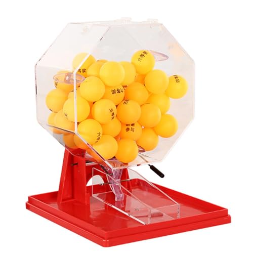 PASPRT Deluxe-Bingo-Set, Bunte Life-Lotteriemaschine, Ballnummernauswahl, inklusive Bingo-Käfig, 50/100 Bälle – ideal für große Gruppen (50balls awardball) von PASPRT