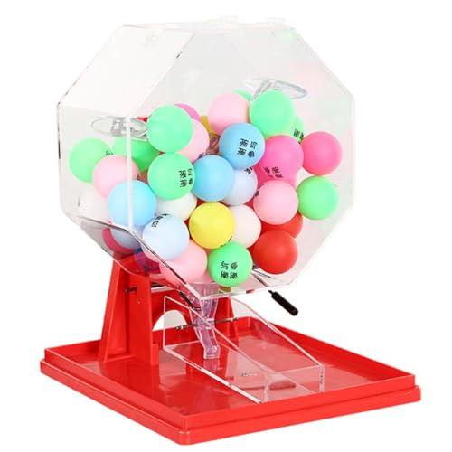 PASPRT Deluxe-Bingo-Set, Bunte Life-Lotteriemaschine, Ballnummernauswahl, inklusive Bingo-Käfig, 50/100 Bälle – ideal für große Gruppen (50balls colorawardball) von PASPRT
