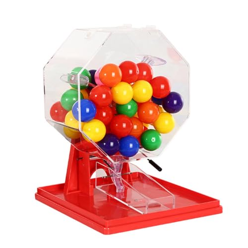 PASPRT Deluxe-Bingo-Set, Bunte Life-Lotteriemaschine, Ballnummernauswahl, inklusive Bingo-Käfig, 50/100 Bälle – ideal für große Gruppen (50balls openball) von PASPRT