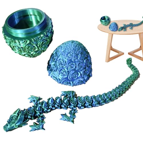 3D Printed Dragon In Egg, Moving Crystal Dragon, Mystery Dragon Egg, Rose Dragon Eggs With Surprise Dragon Inside, Mythical Pieces Dragon Egg, Articulated Dragon Egg von PASSI