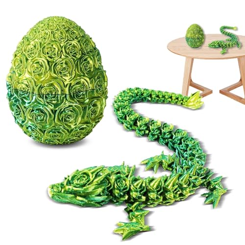 3D Printed Dragon In Egg, Moving Crystal Dragon, Mystery Dragon Egg, Rose Dragon Eggs With Surprise Dragon Inside, Mythical Pieces Dragon Egg, Articulated Dragon Egg von PASSI