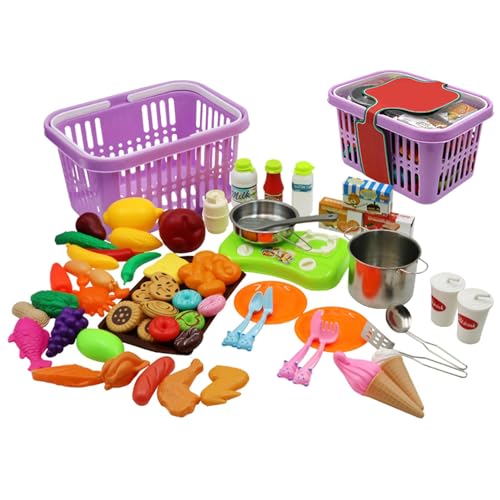 Obstschneide-Spielzeug für Kinder | Vielseitiges Spielzeug-Lebensmittel-Set Spielküche Essen – Kreative Pretend Play Küchenzubehör Küche Lebensmittel Spielzeug für Jungen Mädchen von PASSI