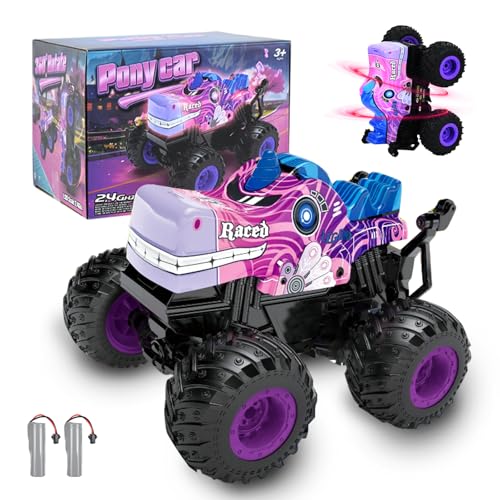 PATEMZON Ferngesteuertes Auto Mädchen, Monstertruck Ferngesteuert, 2.4GHz 1:20 RC Auto mit Aufrecht Gehen, 360°Drehung, LED-Licht und Musi, Einhorn Tanzendes Spielzeug für Kinder ab 3 4 5 6 PATEMZON Ferngesteuertes Auto Mädchen, Monstertruck Ferngesteuert, 2.4GHz 1:20 RC Auto mit Aufrecht Gehen, 360°Drehung, LED-Licht und Musi, Einhorn Tanzendes Spielzeug für Kinder ab 3 4 5 6 von PATEMZON