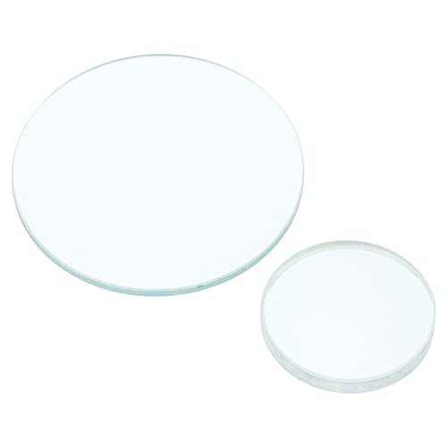 PATIKIL 30cm Schwerpunkt Länge 50mm Konvex Lens und 7.5cm Schwerpunkt Länge 30mm Konkavlinse 1 Set 2 Pack Glas Optisch Polierte Runde Kanten Linse für Physik Unterricht Klar von PATIKIL