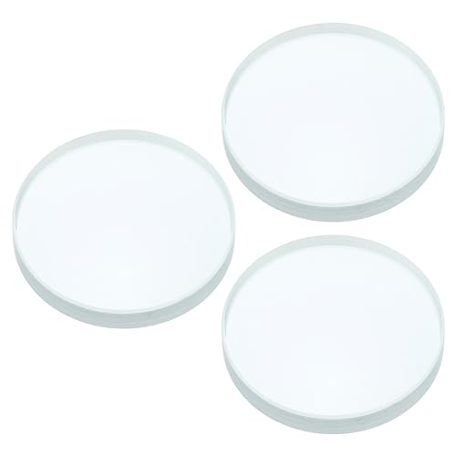 PATIKIL 4" (100mm) Schwerpunkt Länge Doppel Konkavlinse 3 Pack 40mm Durchmesser 6mm Höhe Glas Optisch Polierte Runde Kanten Linse für Physikalische Experimente Klar von PATIKIL