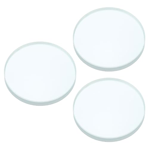 PATIKIL 6" (150mm) Schwerpunkt Länge Doppel Konkavlinse 3 Pack 50mm Durchmesser 6mm Höhe Glas Optisch Polierte Runde Kanten Linse für Physikalische Experimente Klar von PATIKIL