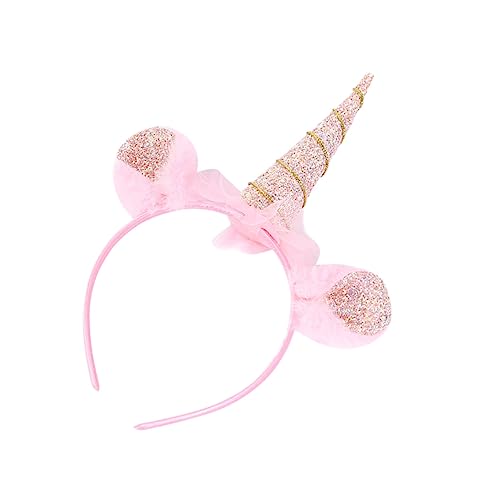 PATKAW 1Stk Stirnband Cosplay-Kopfschmuck mädchen Weihnachtshaarband Dekorationen halloween costume halloween kleidung haarschmuck Party-Requisite geburtstag kopfschmuck Stoff Rosa von PATKAW