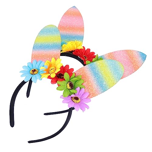 PATKAW 2St Stirnband Kinderhaar Haarschmuck für Mädchen Haarschmuck Haarzubehör Nase camoing ostergeschenke plasure orgie Haarreferenz Osterkopfschmuck Stoff Colorful von PATKAW