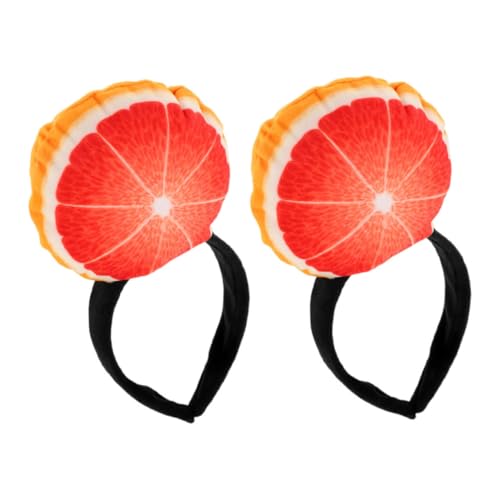 PATKAW 2st Obst-stirnband Kopfschmuck Aus Früchten Cosplay-party-stirnband Lustiges Stirnband Obst-topper-stirnband Obst-haar-accessoire Plüsch-frucht-stirnband Für Party Plastik Orange von PATKAW