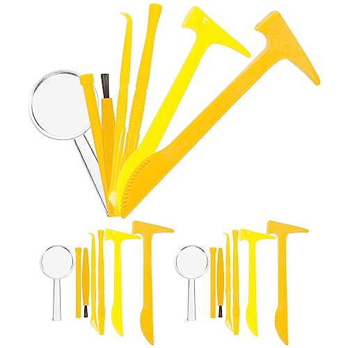 PATKAW Mini-Hammer Meißel Bürste Spielzeug: 21-Teiliges Kreativitäts-Set Zum Ausgraben Von Edelsteinen Für Anfänger – Praktisches Ausgrabungsspielzeug – Werkzeugset Schaufel von PATKAW