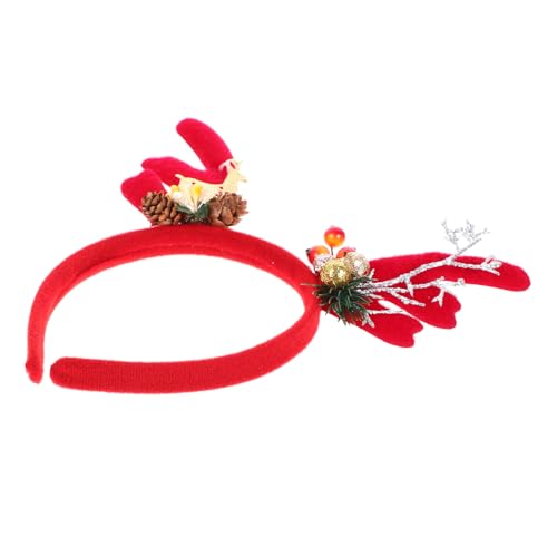 PATKAW Weihnachts Stirnband Mit Geweih Festliches Haarband Für Erwachsene Und Ideales Weihnachts Haar Accessoire Für Partys Und Festliche Anlässe Bequem Und Lustig von PATKAW