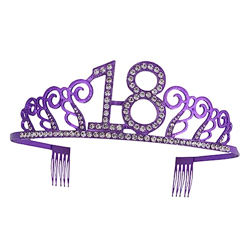 PATKAW frauen kopfschmuck haaraccessoires hair jewellery geburtstagsdekoration birthday crown Haarschmuck für Frauen Haarkrone zum 18. Geburtstag Zahl Krone geburtstagstorte dekoration von PATKAW