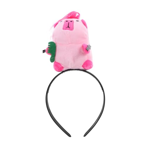 PATKAW lustiges Stirnband Capybara-Haarbänder Capybara-Make-up-Stirnband Karnevalskopf Bopper lustige Haarreifen Festliche Haarreifen geburtstag haarschmuck Haarband Stoff Rosa von PATKAW