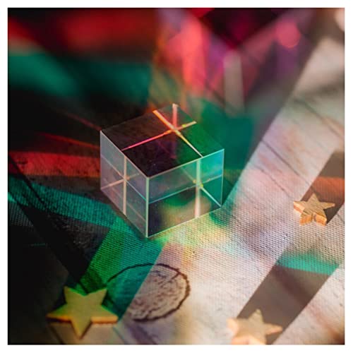 Prismen und Kaleidoskope Physik Wissenschaft Spielzeug Dreifach-Prisma Farblicht-Reflexions-Optik-Kit for Wissenschafts-Klassenzimmer (Color : Cube Prism40X40X40MM) von PAVTEC