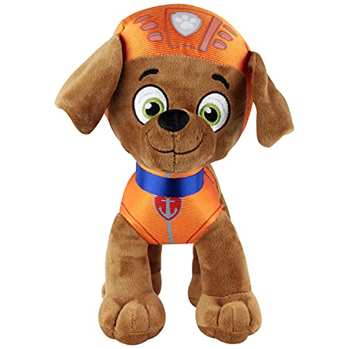 P:os 76967 PAW Patrol - Kuschel-Tier Hund Zuma, Helfer auf vier Pfoten, ca. 27,5 cm groß, süßes Plüsch-Tier zum Spielen und Kuscheln, ideal als Geschenk für Jungen und Mädchen von PAW PATROL