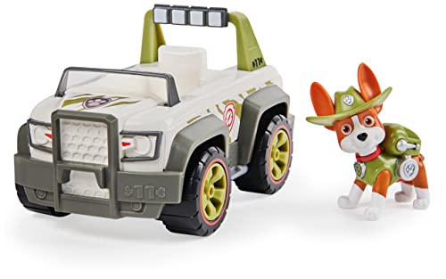 PAW PATROL, Dschungel-Fahrzeug mit Tracker-Figur (Basic Vehicle/Basis Fahrzeug), Spielzeugauto, ab 3 Jahren von PAW PATROL