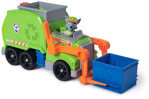 PAW PATROL, Extragroßer Recycling-Truck mit Rocky Spielfigur und Verwandlungsfunktion (Deluxe Fahrzeug), Spielzeug für Kinder ab 3 Jahren von PAW PATROL