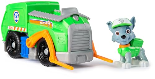 PAW PATROL, Recycling-Truck mit Rocky Spielfigur (Sustainable Basic Vehicle/Basis Fahrzeug), Spielzeug für Kinder ab 3 Jahren von PAW PATROL