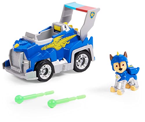 PAW PATROL, Rescue Knights Basis Fahrzeug Spielzeugauto von Chase mit Welpenfigur, Spielzeug geeignet für Kinder ab 3 Jahren von PAW PATROL