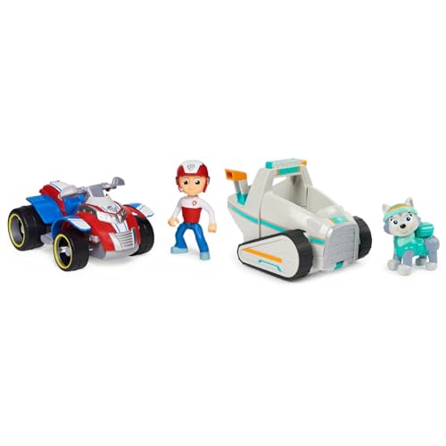 PAW PATROL, Rettungs-Quad mit Ryder-Figur & Schneemobil mit Everest-Figur (Sustainable Basic Vehicle/Basis Fahrzeug), Spielzeug für Kinder ab 3 Jahren von PAW PATROL