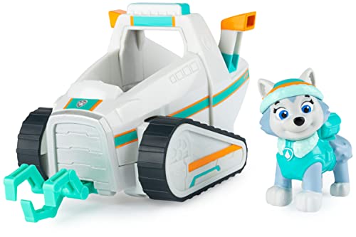 PAW PATROL, Schneeraupe-Fahrzeug mit Everest-Figur (Basic Vehicle/Basis Fahrzeug), Spielzeugauto, ab 3 Jahren von PAW PATROL