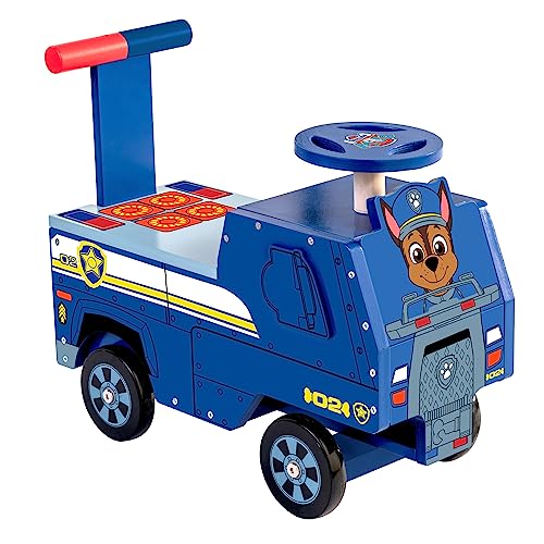 PAW PATROL 136B Wooden Ride On Truck, Chase, with Under-Seat Storage, Blue, Age 3 Years+ von PAW PATROL