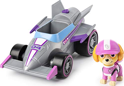 PAW PATROL - Skyes Race & Go Deluxe Basis Fahrzeug mit Figur (Ready, Race, Rescue) von PAW PATROL