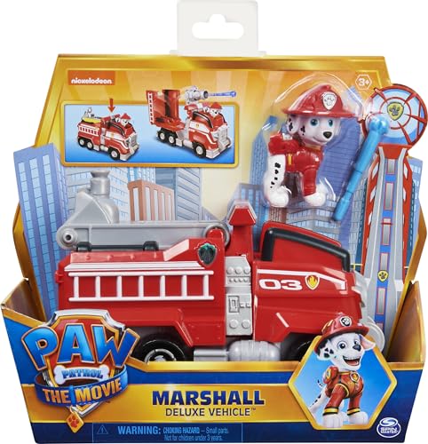 PAW PATROL Marshalls Deluxe Basis Fahrzeug aus dem Kinofilm mit Hundefigur, Spielzeugauto, ab 3 Jahren von PAW PATROL