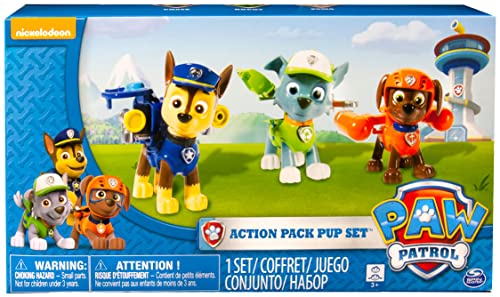 PAW PATROL Action Pack Pup Figuren 3er Set - Version 2 (Chase, Rocky, Zuma) von PAW PATROL