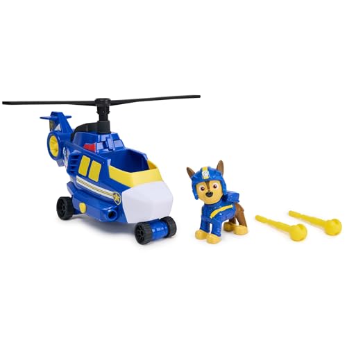 PAW Patrol Air Rescue - Chases Polizei-Rettungshubschrauber mit Geschoss-Abwurf und Chase Spielfigur (Basis Fahrzeug), Spielzeug für Kinder ab 3 Jahren von PAW PATROL