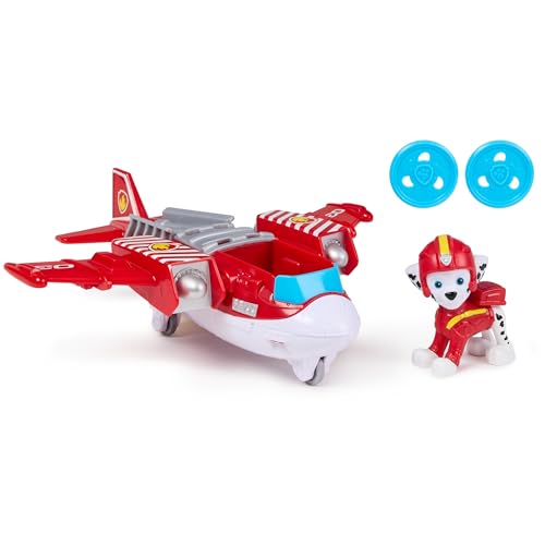 PAW PATROL Air Rescue - Marshalls Feuerwehrflugzeug mit Geschoss-Abwurf und Marshall Spielfigur (Basis Fahrzeug), Spielzeug für Kinder ab 3 Jahren von PAW PATROL