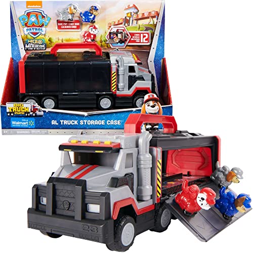 PAW PATROL Big Truck Pups Truck Al + 3 Spielfiguren, 6066046, Schwarz,silberne von PAW PATROL