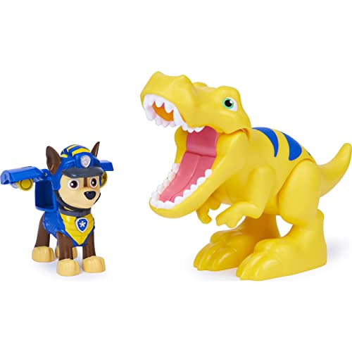 PAW PATROL Dino Rescue Chase Hero Pup Spielfigur im Set mit beweglicher Dinosaurier-Figur und Überraschungs-Dino, Spielzeug für Kinder ab 3 Jahren von PAW PATROL