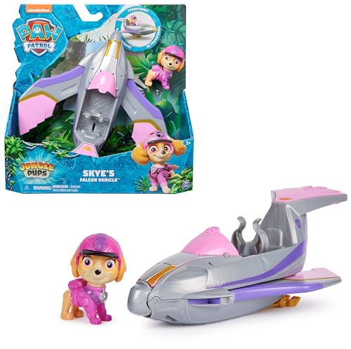 PAW Patrol Jungle Pups – Falken-Fahrzeug mit Skye-Figur (Basis Fahrzeug), Spielzeug für Kinder ab 3 Jahren von PAW PATROL