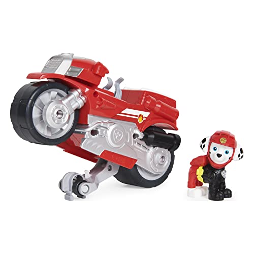 PAW Patrol Moto Pups - Marshall - Rückzugmotor - Wheelie Funktion - Spielzeugfahrzeug von PAW PATROL