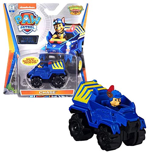 PAW PATROL Mini Fahrzeuge True Metal 1:55 | Die-Cast Classic Serie, Figur:Chase Dino Rescue von PAW PATROL