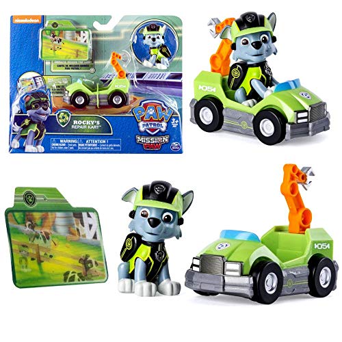 PAW PATROL Mission Paw | Auswahl Mini Fahrzeuge mit Spiel-Figur, Figur:Rocky von PAW PATROL