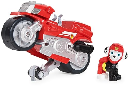 PAW PATROL Moto Pups Marshalls Motorrad mit Spielfigur, Fahrzeug mit Rückzugs- und Wheelie-Funktion, ab 3 Jahren, Basis Fahrzeug (Basic Vehicle) von PAW PATROL