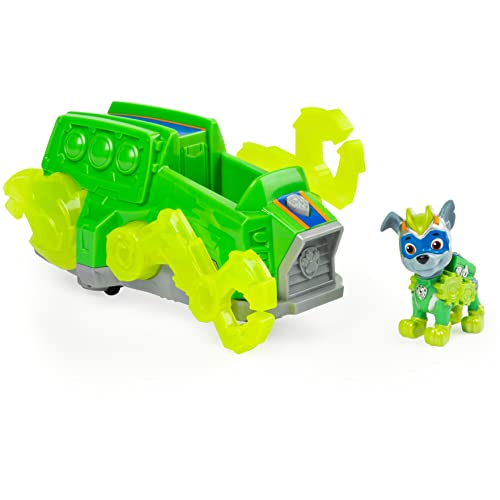 PAW PATROL Rockys Mighty Pups Charged Up Themed Basis Fahrzeug mit Figur von PAW PATROL