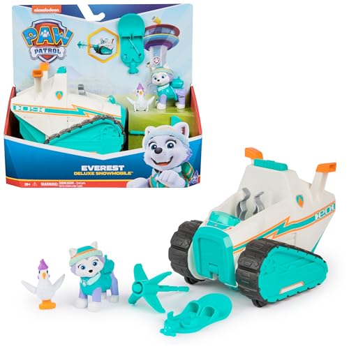 PAW PATROL – Schneemobil mit Everest-Figur, Snowboard und Henrietta-Figur (Deluxe Fahrzeug), Spielzeug für Kinder ab 3 Jahren von PAW PATROL