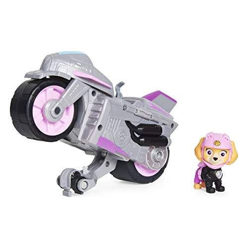 Paw Patrol Moto Pups - Skye - Rückzugmotor - Wheelie-Funktion - Spielzeugfahrzeug von PAW PATROL