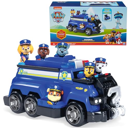 PAW PATROL Team Cruiser, Large Scale Vehicle with Exclusive Chase, Marshall, Skye, Rubble, Rocky & Zuma Action Figures, Toys for Boys & Girls Ages 3+ von PAW PATROL