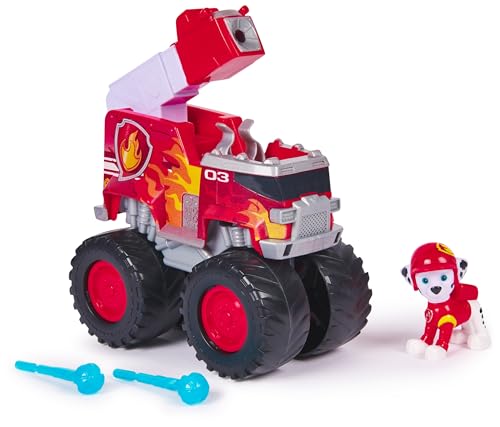 PAW PATROL Rescue Wheels - Marshalls Feuerwehr Monstertruck mit Geschoss-Abwurf und Marshall Hundefigur, Spielzeug für Kinder ab 3 Jahren von PAW PATROL