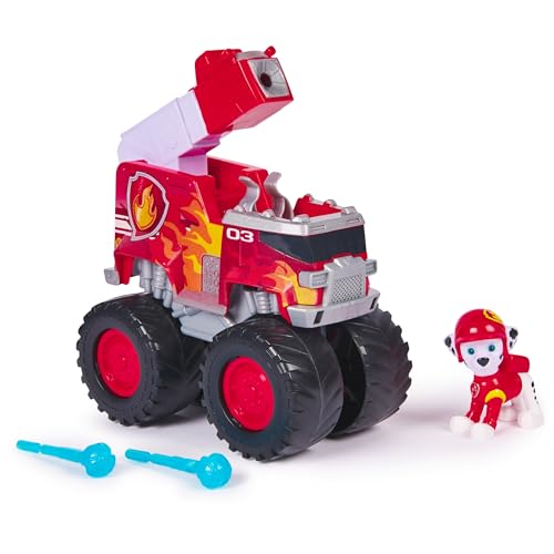 PAW PATROL Rescue Wheels - Marshalls Feuerwehr Monstertruck mit Geschoss-Abwurf und Marshall Hundefigur, Spielzeug für Kinder ab 3 Jahren von PAW PATROL