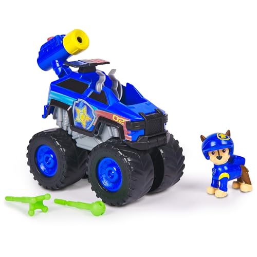 PAW PATROL Rescue Wheels - Chases Monstertruck Fahrzeug mit Geschoss-Abwurf und Chase Hundefigur, Spielzeug für Kinder ab 3 Jahren von PAW PATROL